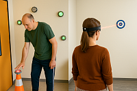 blazepods, head pointer, laser